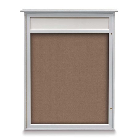 United Visual Products Double Door Enclosed Indoor Letterboard UV1141H-BLACK-BLACK